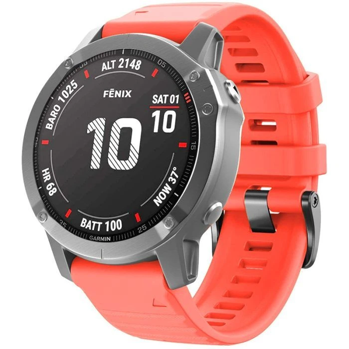 Ремінець для смарт-годинників Armorstandart Silicone для Garmin 26mm Coral Red (ARM87729) (UA)
