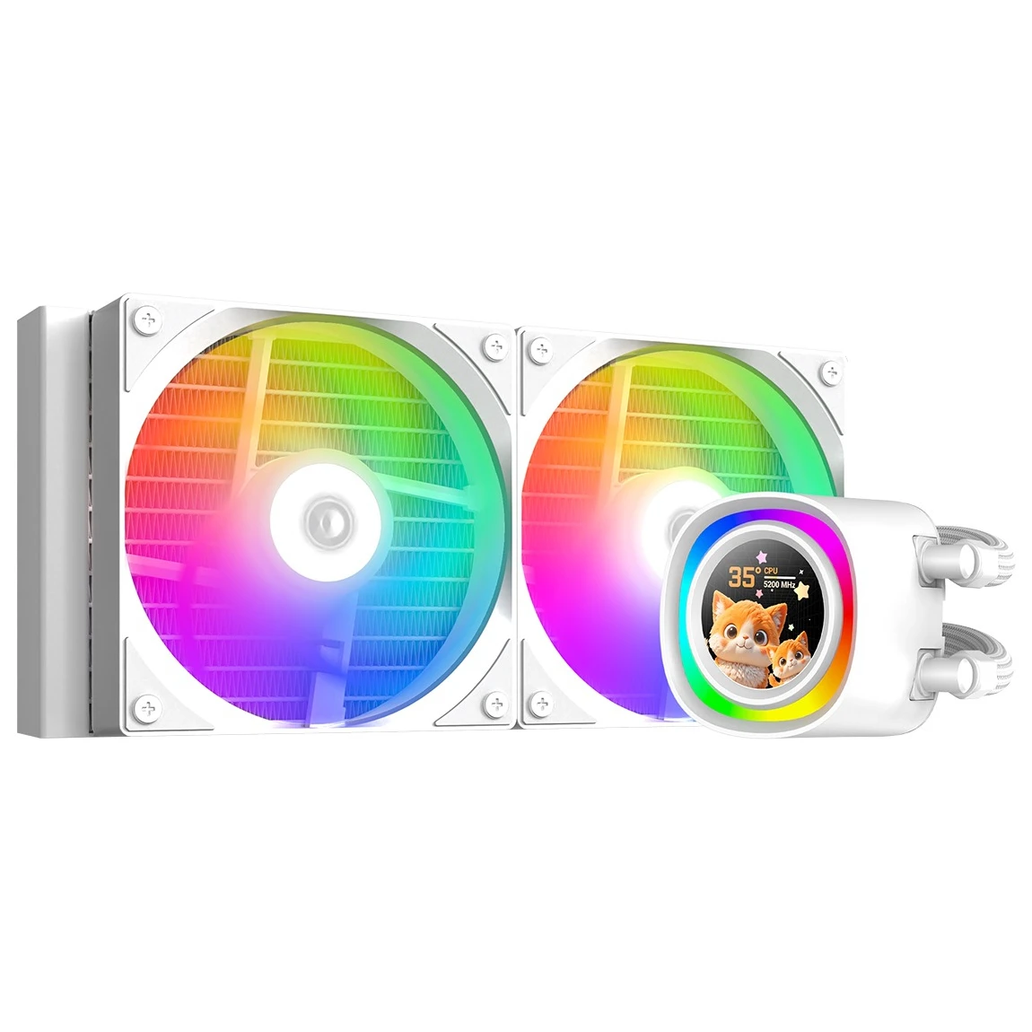 Система водяного охолодження ID-Cooling FX240 LCD White (UA)