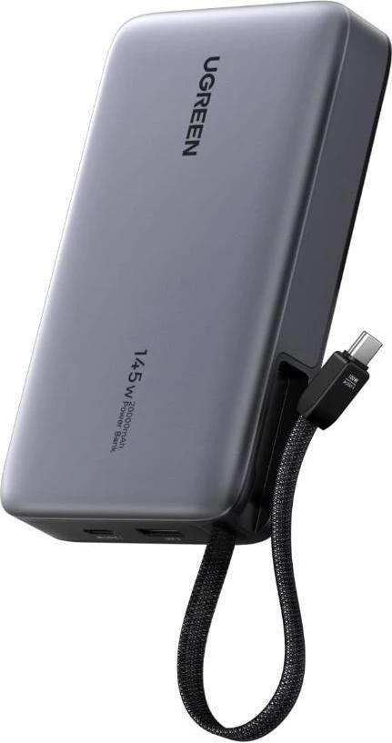 Мобільна батарея Ugreen 20000mAh 145W with Built-in Cable (PB551 55992B) (UA)