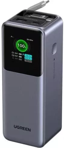 Мобільна батарея Ugreen 20000mAh 165W with Retractable Cable (PB726 55987B) (UA)