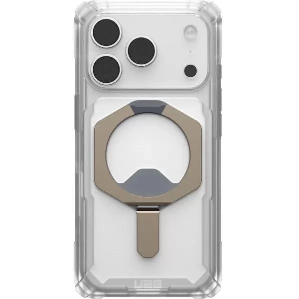 Чехол для смартфона URBAN ARMOR GEAR iPhone 17 Pro, Plasma XTE MagSafe, Clear/Titanium (114527114G36) (UA)