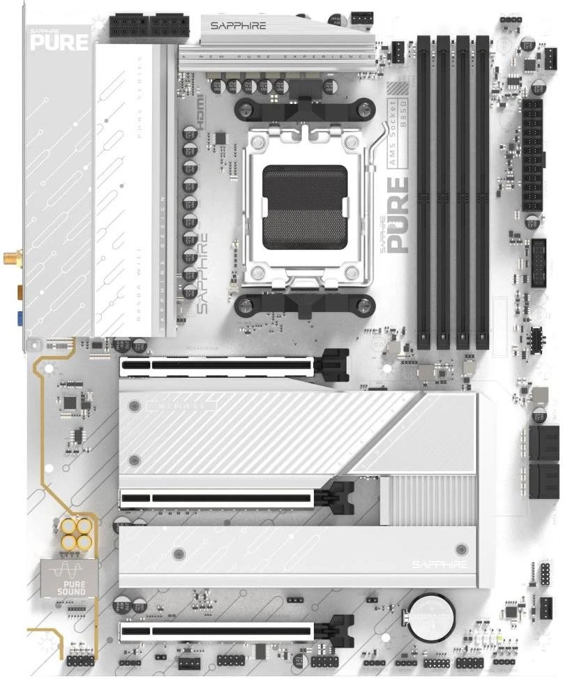 Материнская плата Sapphire PURE B850A WIFI 7 (52123-11-40G) (UA)
