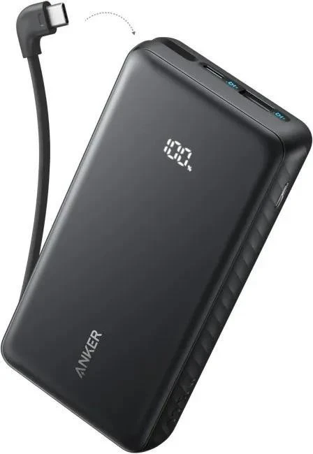 Мобільна батарея Зовнішній акумулятор Anker Zolo 20000mAh Built-In USB-C Black (A110EH11) (UA)