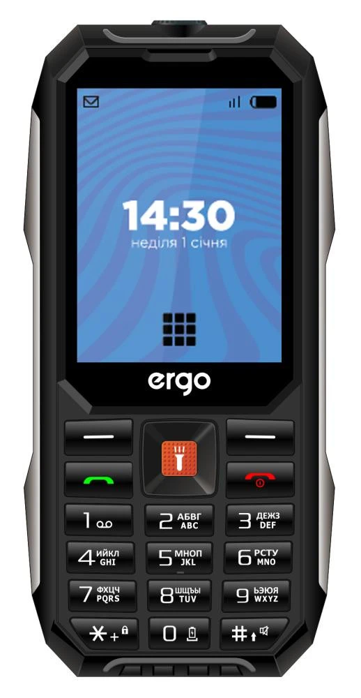 Телефон ERGO E283 Black (UA)