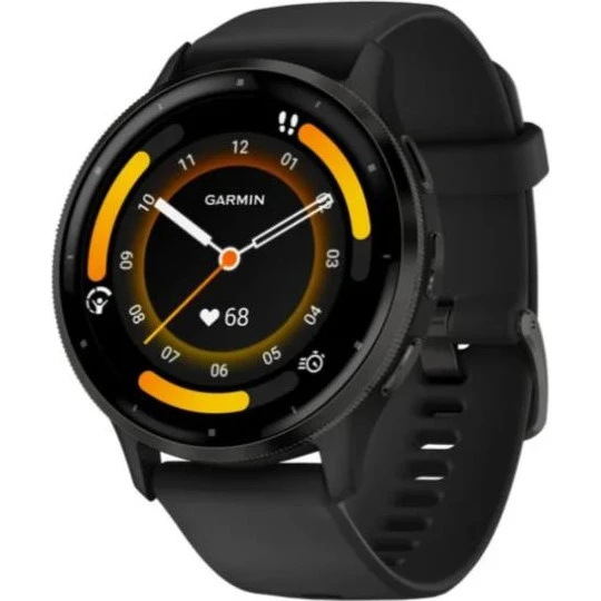 Смарт-годинники Garmin Venu 3 Slate Stainless Steel Bezel with Black Case and Silicone Band (010-02784-01/51/41)