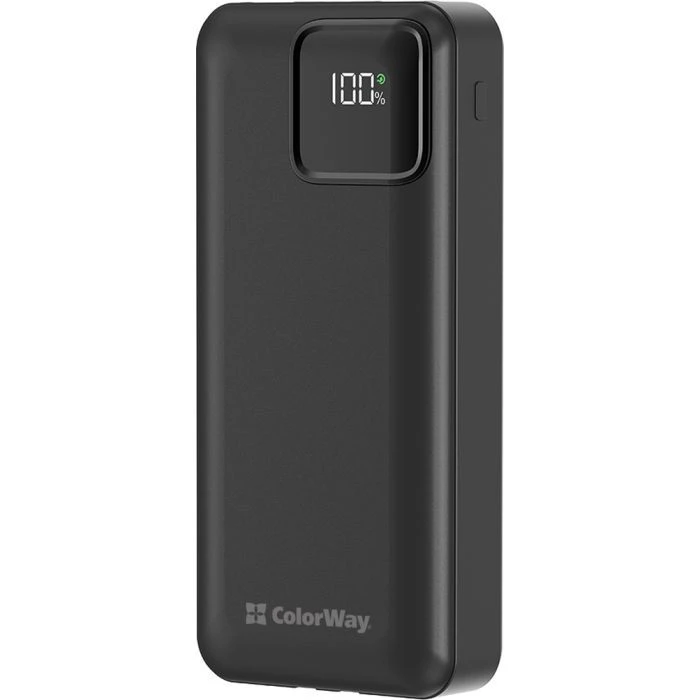 Мобильная батарея ColorWay 20 000 mAh Optimal Power PD/22.5W, QC/3.0, Black (CW-PB200LPB5BK-PDD) (UA)