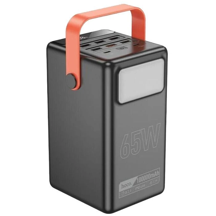 Мобільна батарея HOCO 100000mAh Max Centurion PD/65W, QC, LED Lamp, Black (DB03 / 714722) (UA)