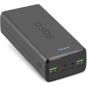 SBS 30000mAh 20W PD,QC, 2xUSB-A, 2xUSB-C Black (TTBB30000PD20K) (UA)