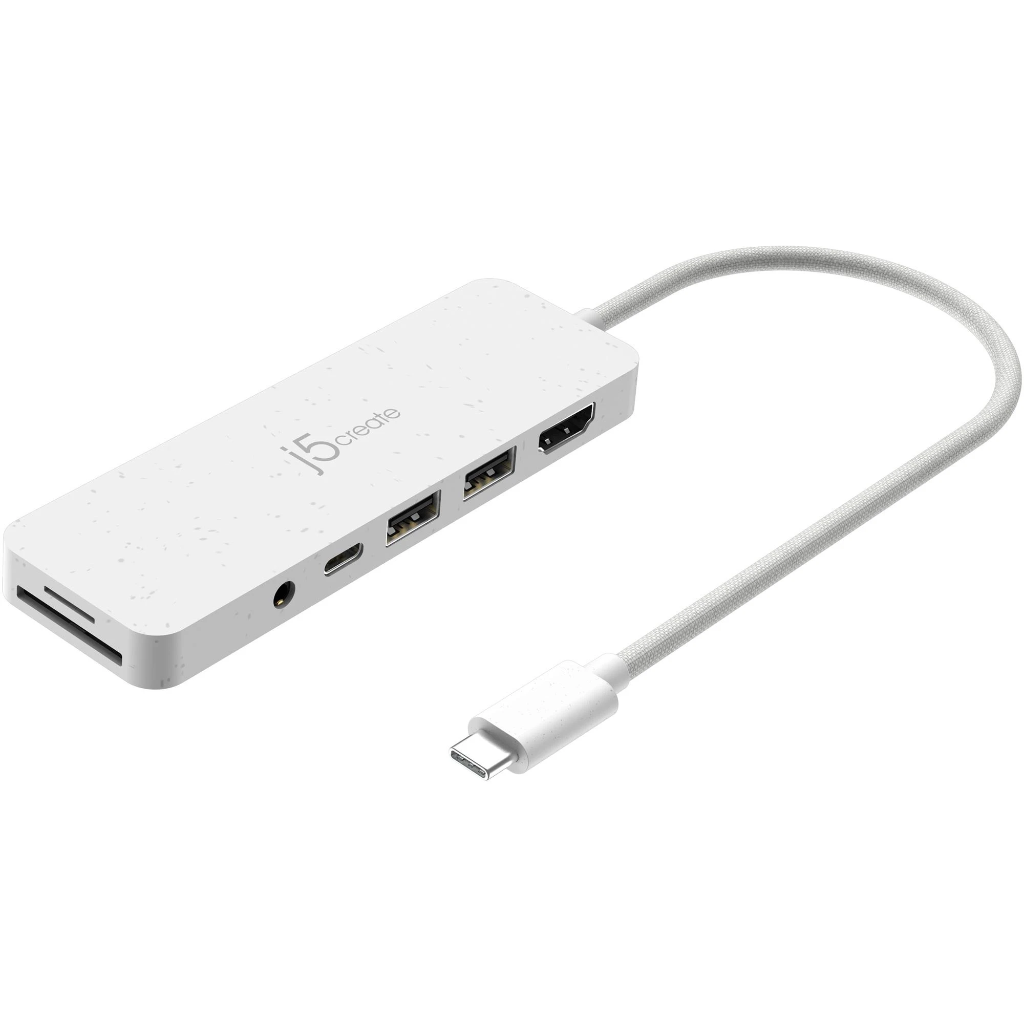 USB-хаб J5create USB-C 6-в-1 White (JCD373EW-N) (UA)