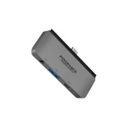 USB-хаб Promate PadHub-Pro USB Type-C 4-в-1 Grey (padhub-pro.grey) (UA)