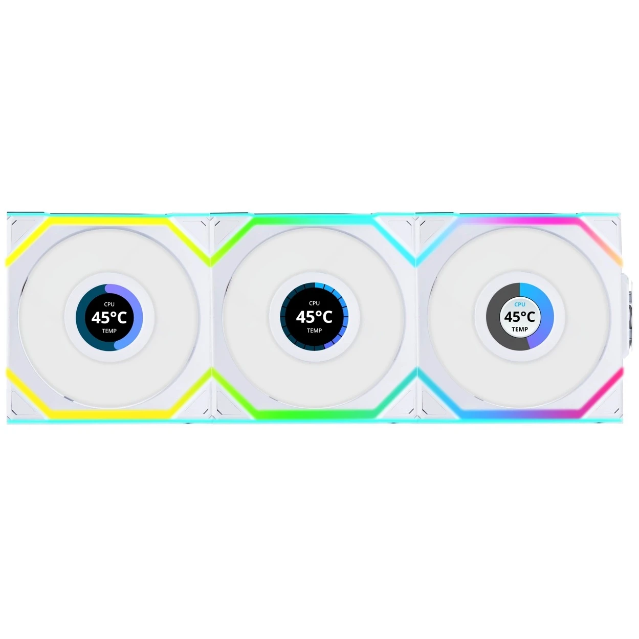 Вентилятор Lian Li Uni Fan SL Wireless LCD 120-3 Reverse White (G99.12RSLLCD1W3W.00) (UA)