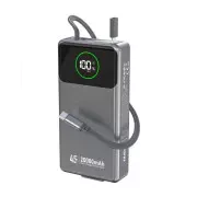 Dudao K31Pro 20000mAh 45W PD, QC, with built-in USB-C/Lightning cables (6977196682010) (UA)