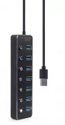 USB-хаб Gembird 7 ports Black (UHB-U3P7P-01) с выключателями (UA)