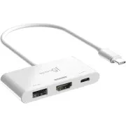USB-хаб J5create USB-C 3-в-1 White (JCA399-N) (UA)