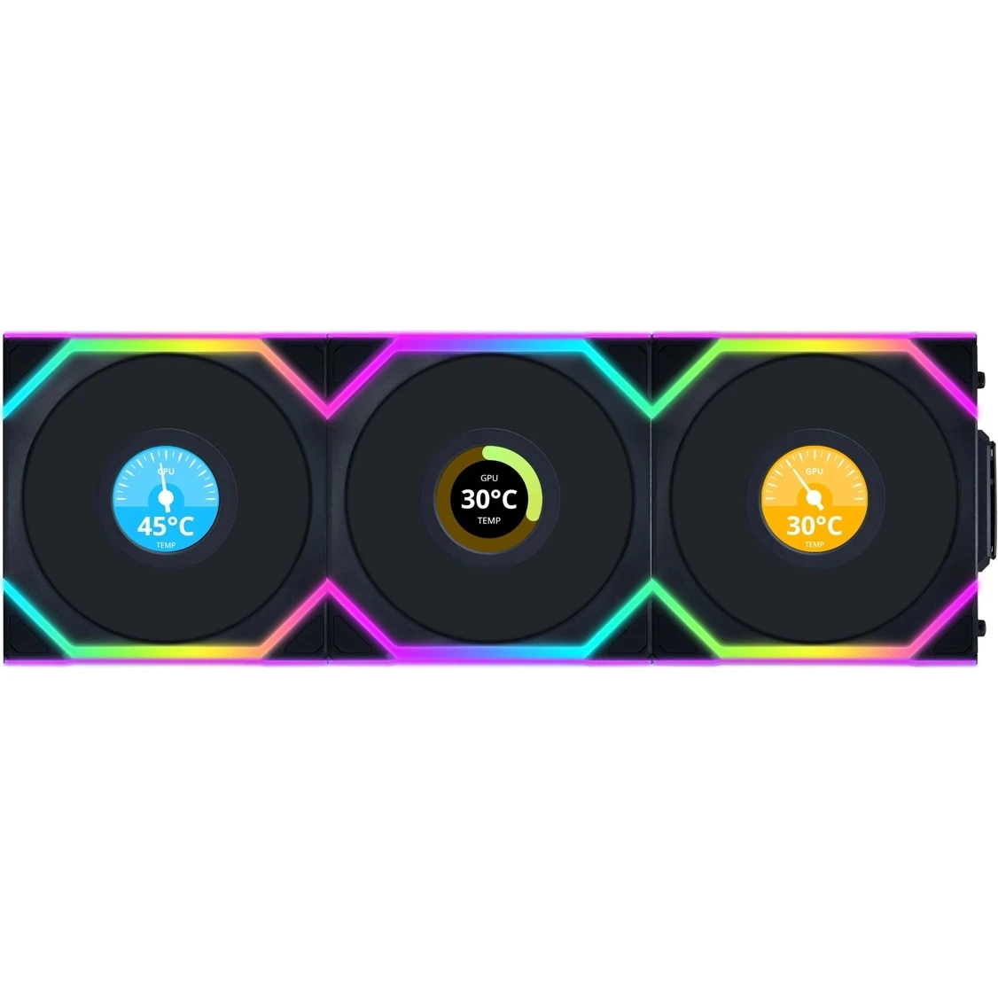 Вентилятор Lian Li Uni Fan SL Wireless LCD 120-3 Reverse Black (G99.12RSLLCD1W3B.00) (UA)