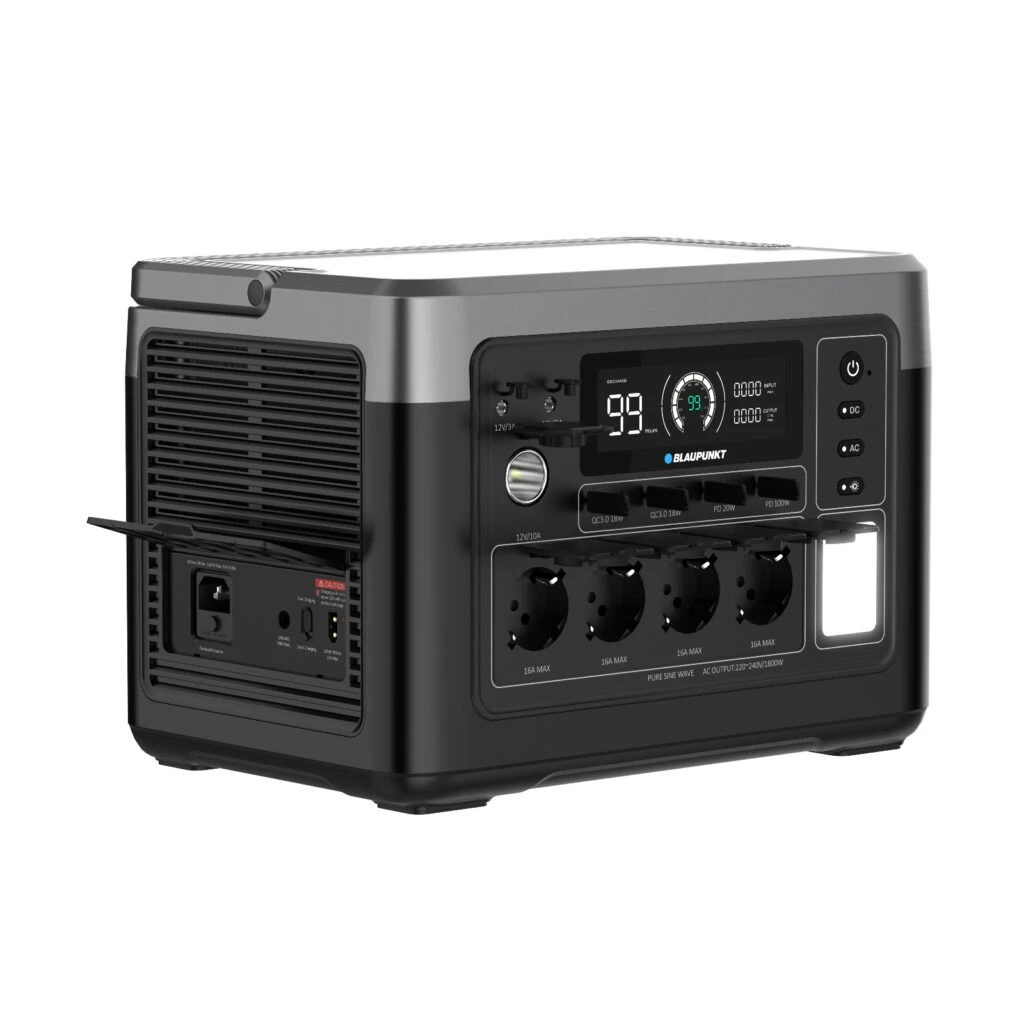 Зарядна станція BLAUPUNKT JuiceBox 1000, 1800W, 1024Wh, LiFePO4 з водонепроникною сумкою (BPPS1000A) (UA)