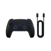 Геймпад DualSense BT USB-C кабель Midnight Black (PS5)