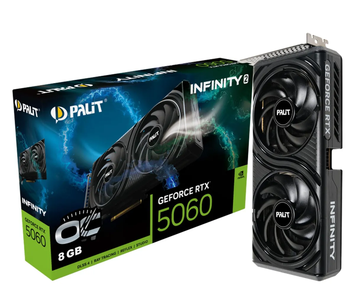 Відеокарта Palit GeForce RTX 5060 Infinity 2 OC 8GB GDDR7 (NE75060V19P1-GB2063L) EU