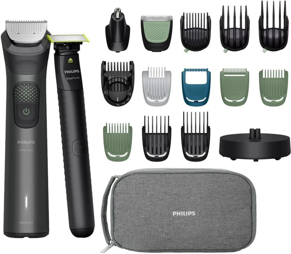 Машинка для стрижки + Триммер для тіла (бодигрумер) Philips Series 9000 MG9556/15 Gray