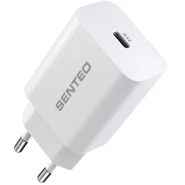 Сетевое зарядное устройство SENTEO Z-13 USB-C 3A PD 25W White