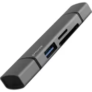 Картридер Proove Arc Link 3 in 1 (USB3.0 + SD Card + Micro SD Card) (silver) (HBAL00210014)
