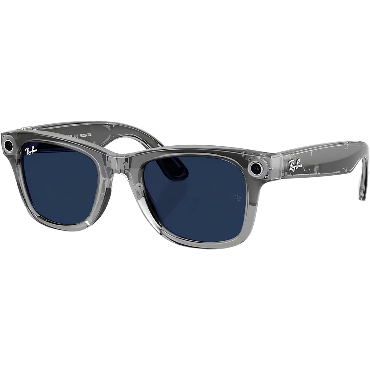 Ray-Ban Meta Wayfarer Gen 2 Standard Shiny Transparent Grey Frame/Clear Sapphire Lenses (RW4012 6840MF 53-22)