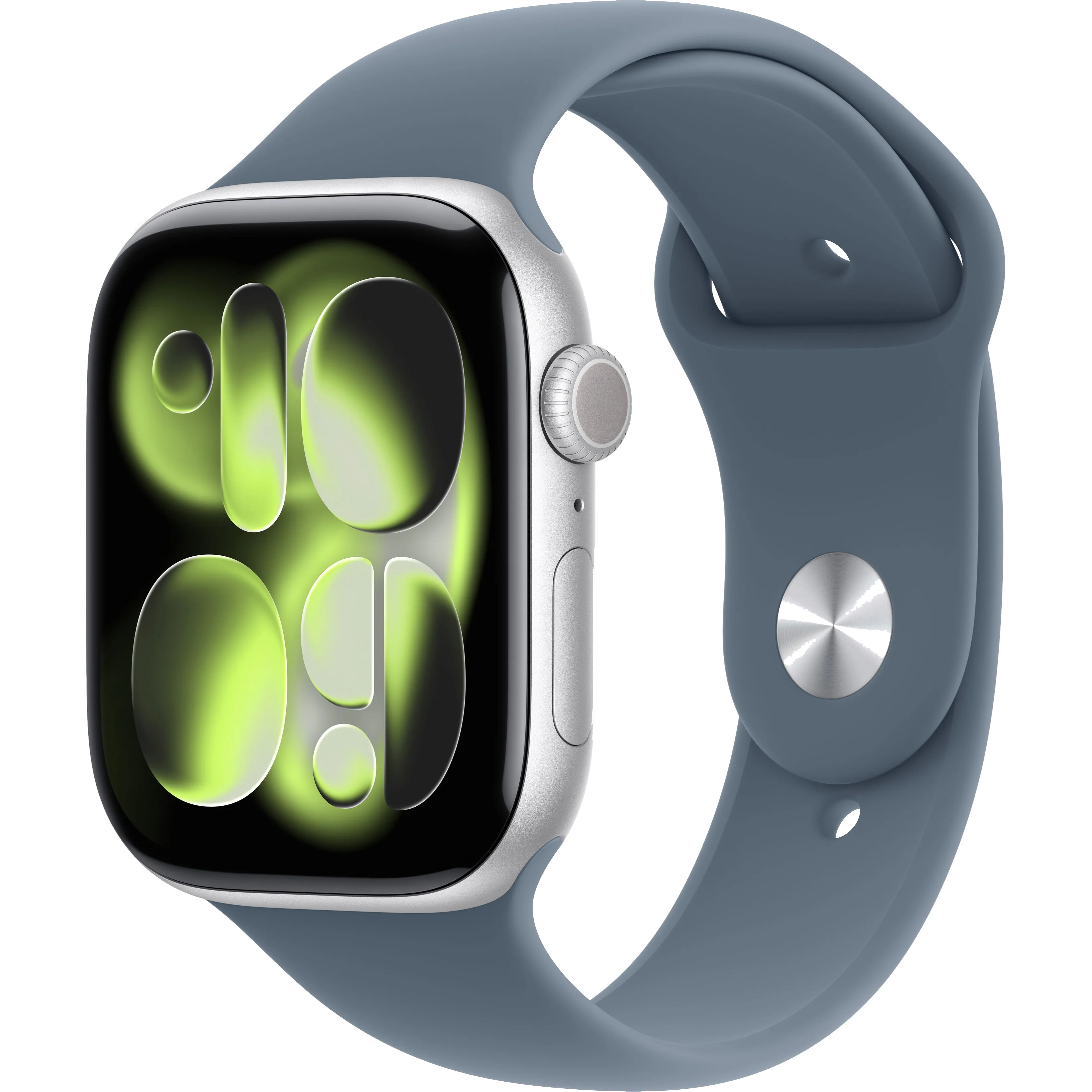 Часы Apple Watch Series 11 GPS 46mm Silver Aluminium Case with Storm Blue Sport Band M/L (MEWC4+MT3R3)