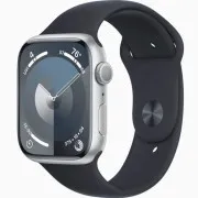 Apple Watch Series 9 GPS 45mm Silver Aluminum Case with Midnight Sport Band (MR9R3, MT593)