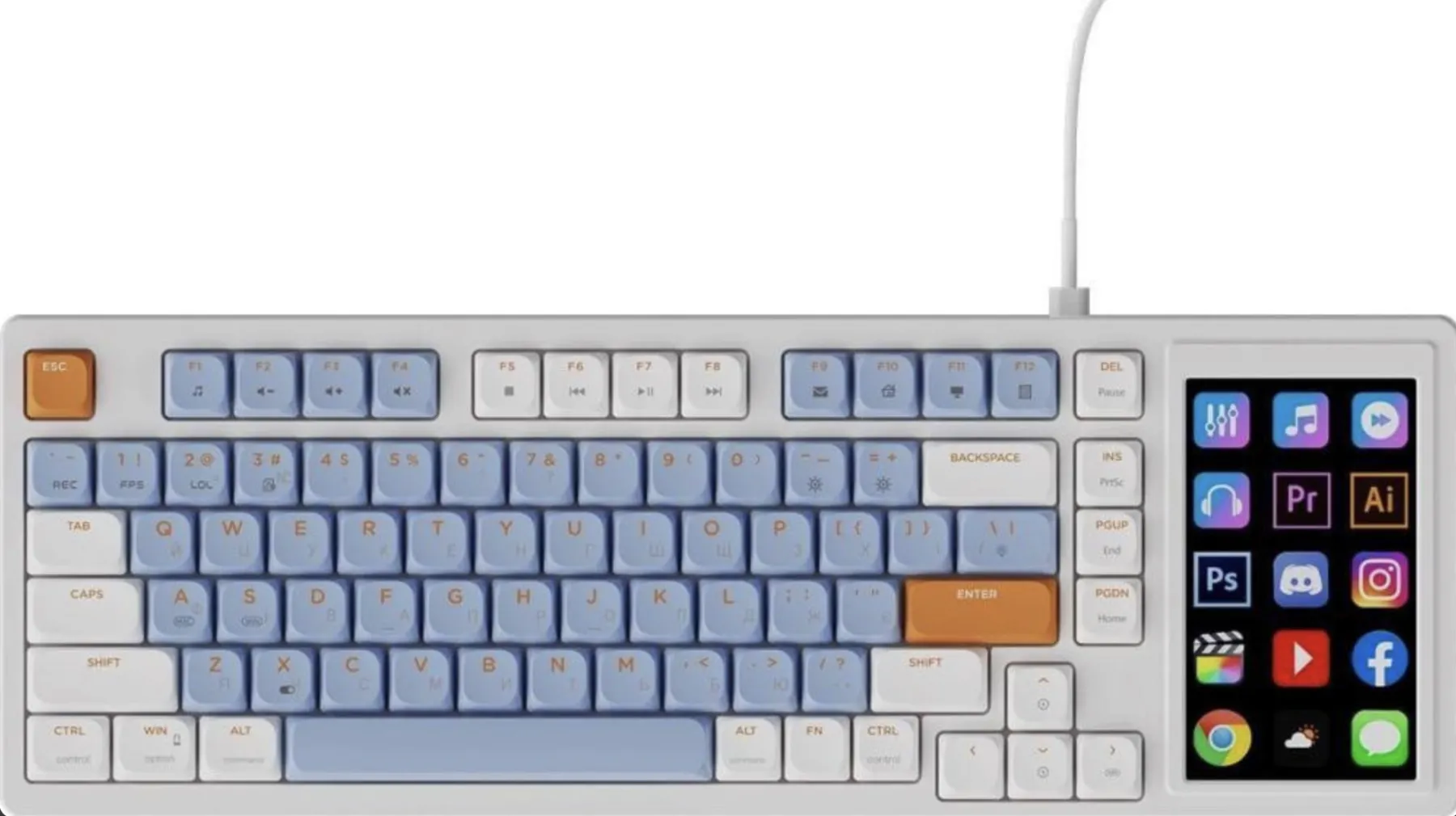 Клавиатура Ajazz AKP815 Brown Switch (White)