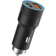 Aspor A909 PD Metal (USB/USB-C/3.4A/38W) LED Black