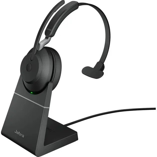 Jabra Evolve2 65 USB-A UC Mono with Charging Stand Black (26599-889-989)