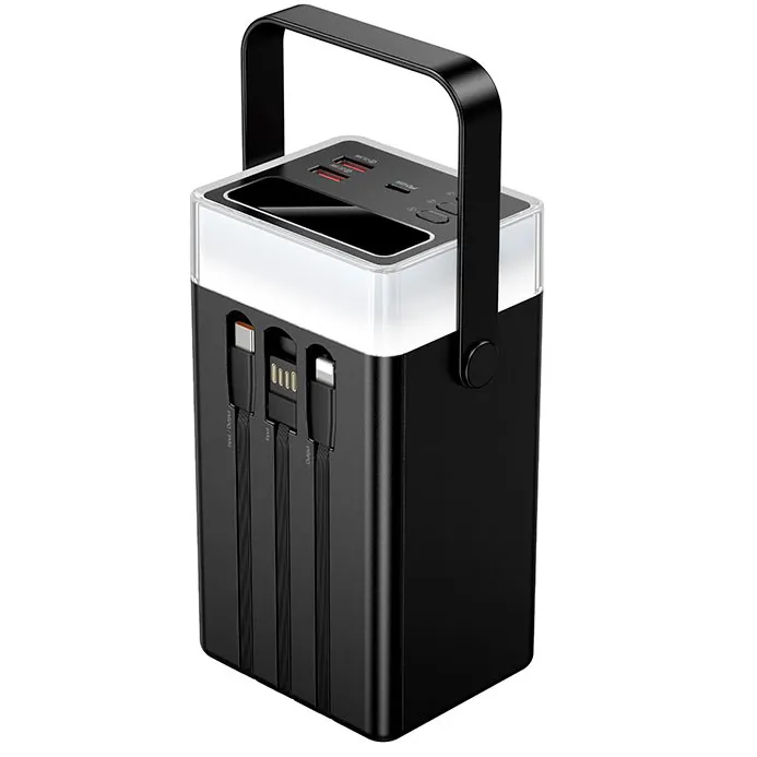 Мобільна батарея Hoco DB103A 60000mAh (2USB/1Type-C, PD/QC, 65W/3A) Black
