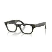 Ray-Ban Meta Blayzer Optics Gen 2 Standard Shiny Transparent Dark Olive / Demo Lens (RW7001 8530 50-19)