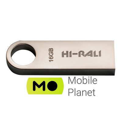 16GB Hi-Rali Shuttle Series Silver (HI-16GBSHSL) Інтерфейс: USB 2.0; Обсяг пам'яті: 16