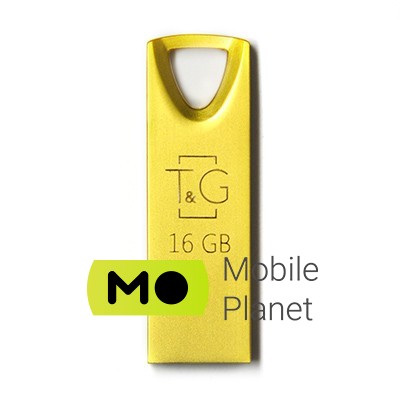 16GB T&G 117 Metal Series Gold (TG117GD-16G) Інтерфейс: USB 2.0; Обсяг пам'яті: 16