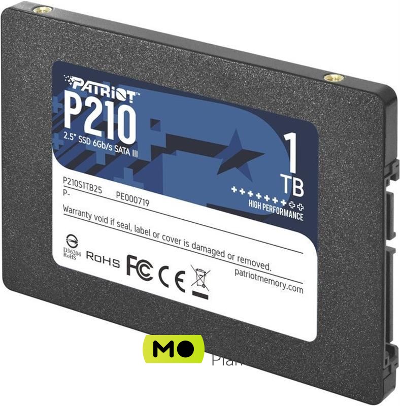 1TB Patriot P210 2.5 SATAIII TLC (P210S1TB25) Об'єм жорсткого диска: 1 ТБ;