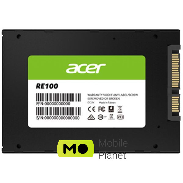 2.5 2TB Acer (RE100-25-2TB) (UA) Тип накопичувача: внутрішній;