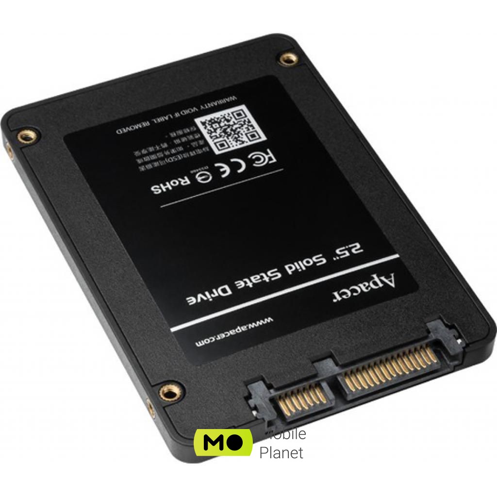 2.5 480GB AS340X Apacer (AP480GAS340XC-1) (UA) Тип: внутренний; Объём памяти: 480