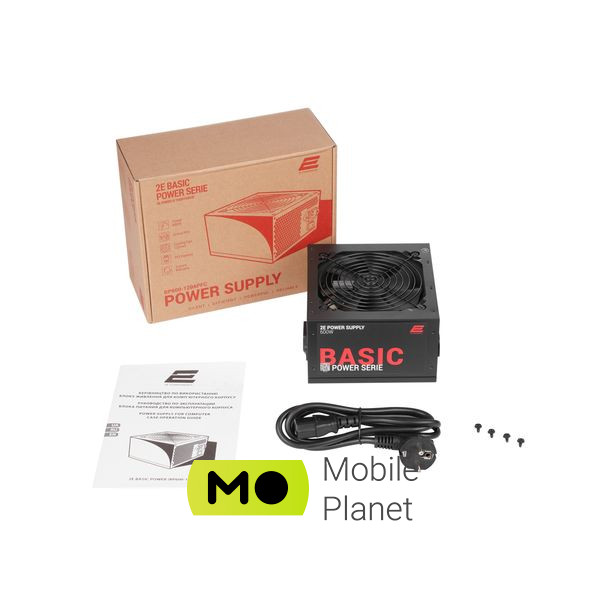 2E BASIC POWER (600W), 80, 120mm, 1xMB 24pin(20+4), 1xCPU 8pin(4+4), 3xMolex, 4xSATA, 2xPCIe 8pin( (2E-BP600-120APFC) (UA) Стандарт БП ATX