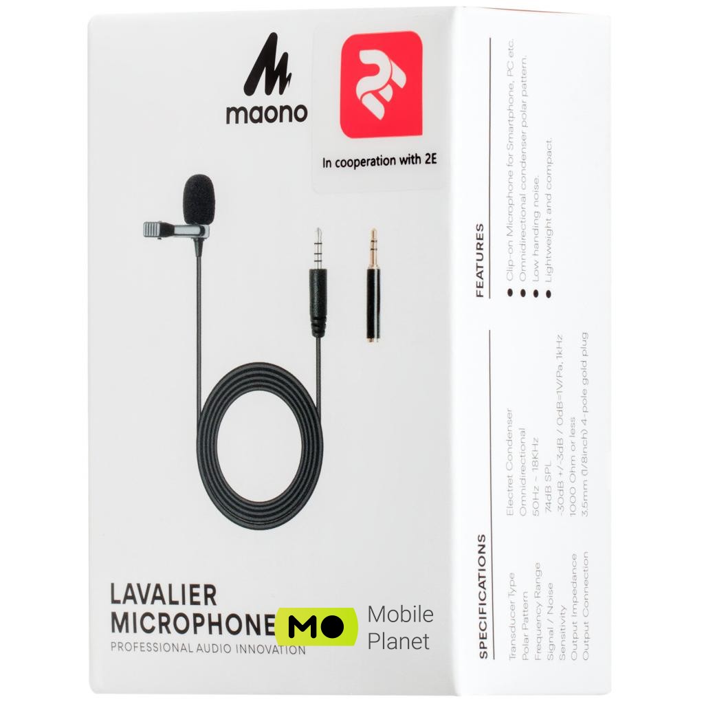 2E Maono ML020 3.5mm (2E-ML020) (UA) Тип роз'єму: 3.5 мм; Довжина