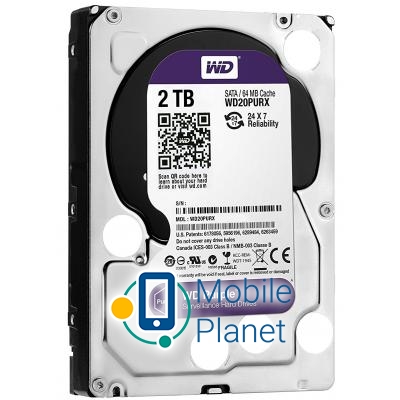 3.5 2TB Western Digital (WD20PURZ) Обсяг: 2 TB; Швидкість обертання