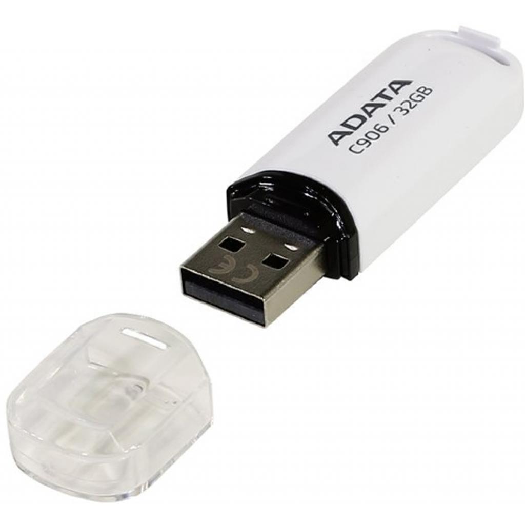 A-DATA 32GB C906 White USB 2.0 (AC906-32G-RWH) (UA) Тип: Класичні; Обсяг пам'яті: 32 Gb;