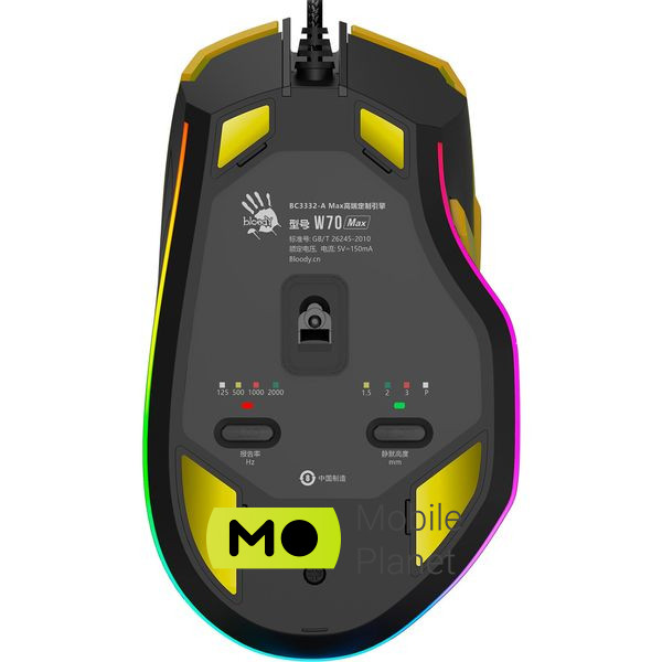 A4-Tech BLOODY W70 Max Punk Yellow Модель: W70 Max; Підключення: