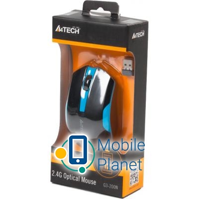 A4-tech G3-200N Black+Blue Тип: Беспроводные; Назначение: