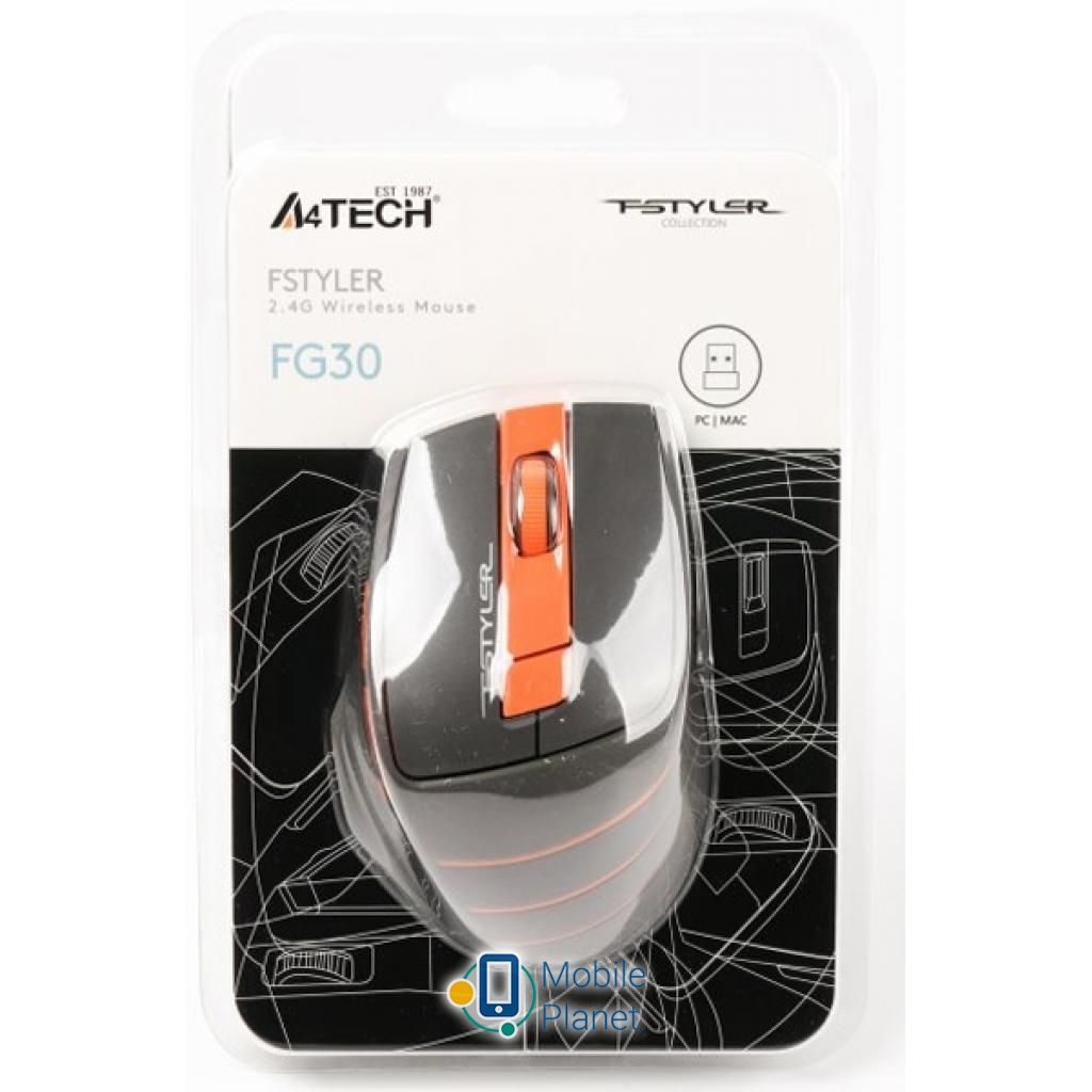 A4tech FG30 Orange Тип: Бездротові; Призначення: