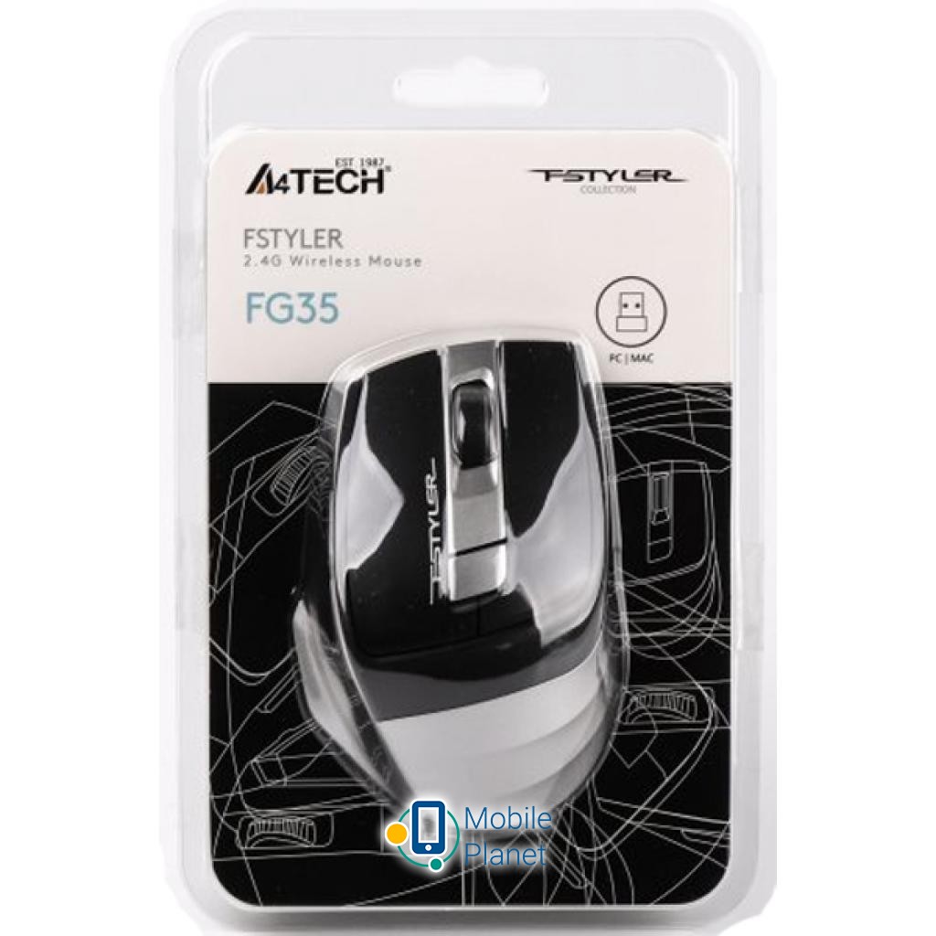 A4tech FG35 Grey Тип: Беспроводные; Назначение: