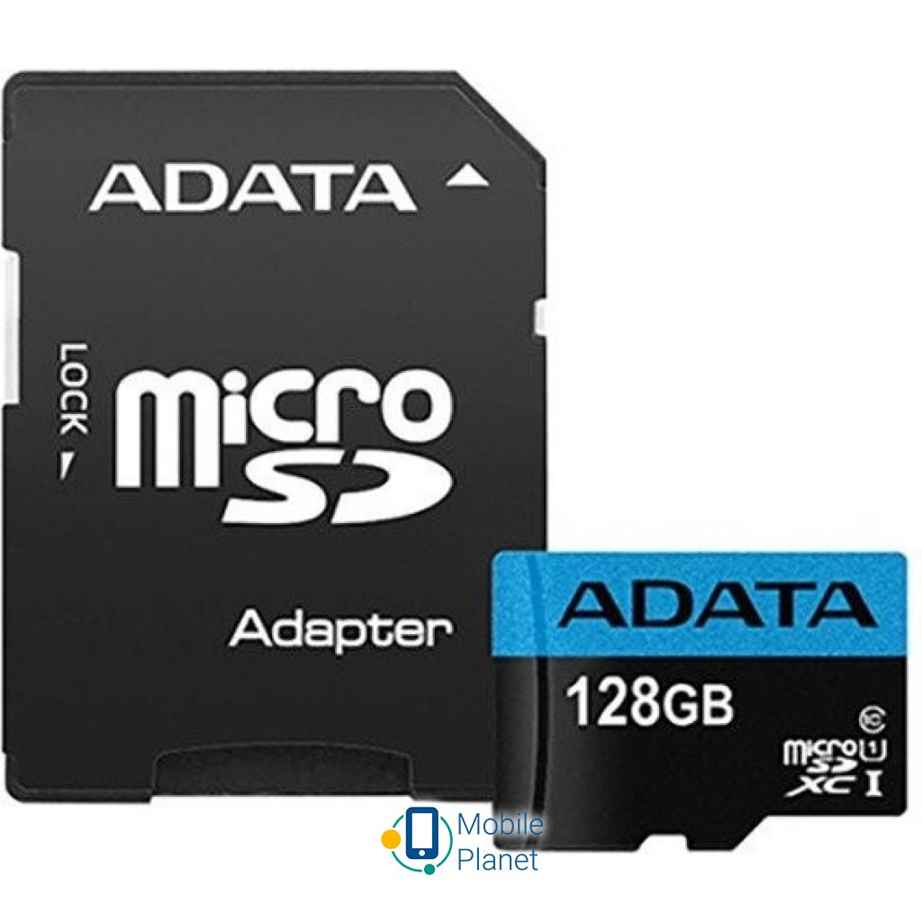 AData Premier microSDHC/SDXC UHS-I Class10 (AUSDX128GUICL10A1-RA1) (UA) Обсяг 128 ГБ