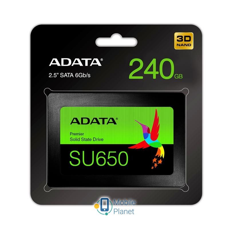 AData Ultimate SU650 (ASU650SS-240GT-R) (UA) Тип: внутрішній; Ємність: 240 ГБ;