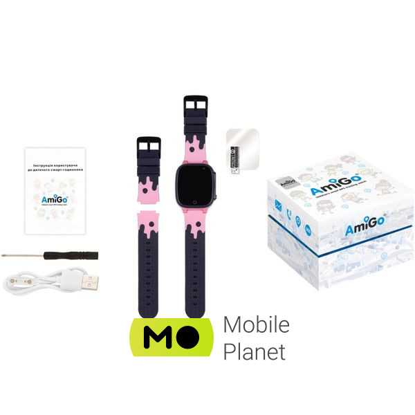 Amigo GO008 MILKY GPS WIFI Pink (873293) Тип: дитячі; Форма годин: