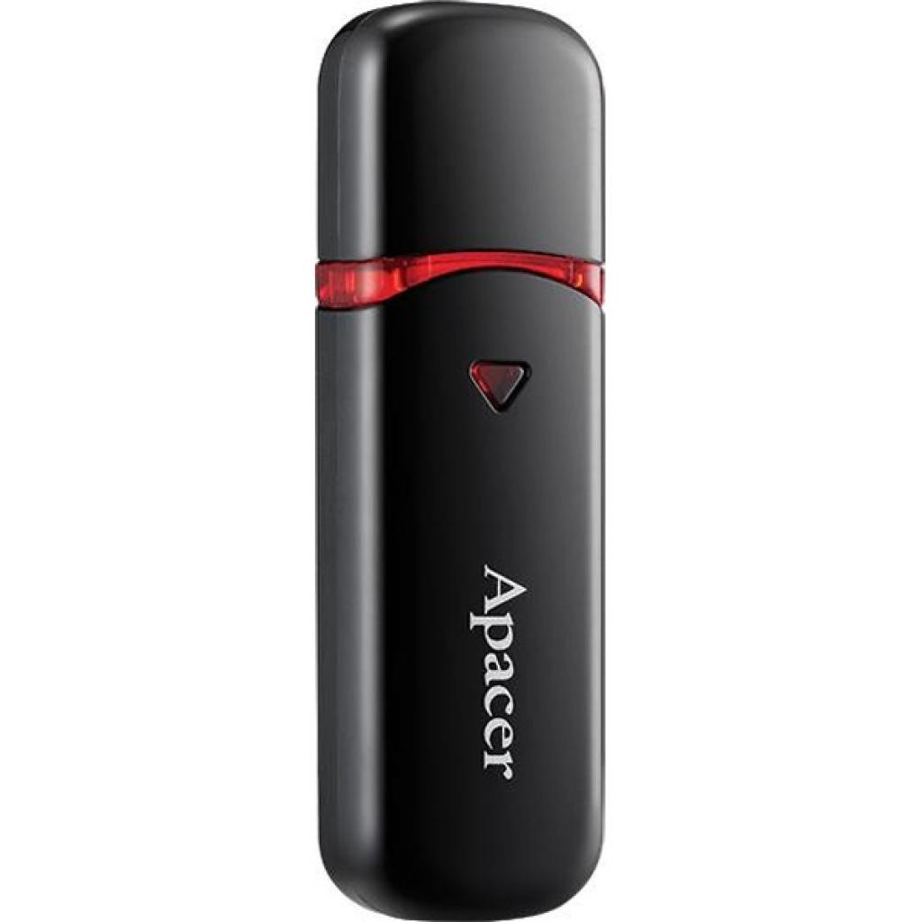 Apacer 32GB AH333 black USB 2.0 (AP32GAH333B-1) Тип: Класичні; Обсяг пам'яті: 32 Gb;